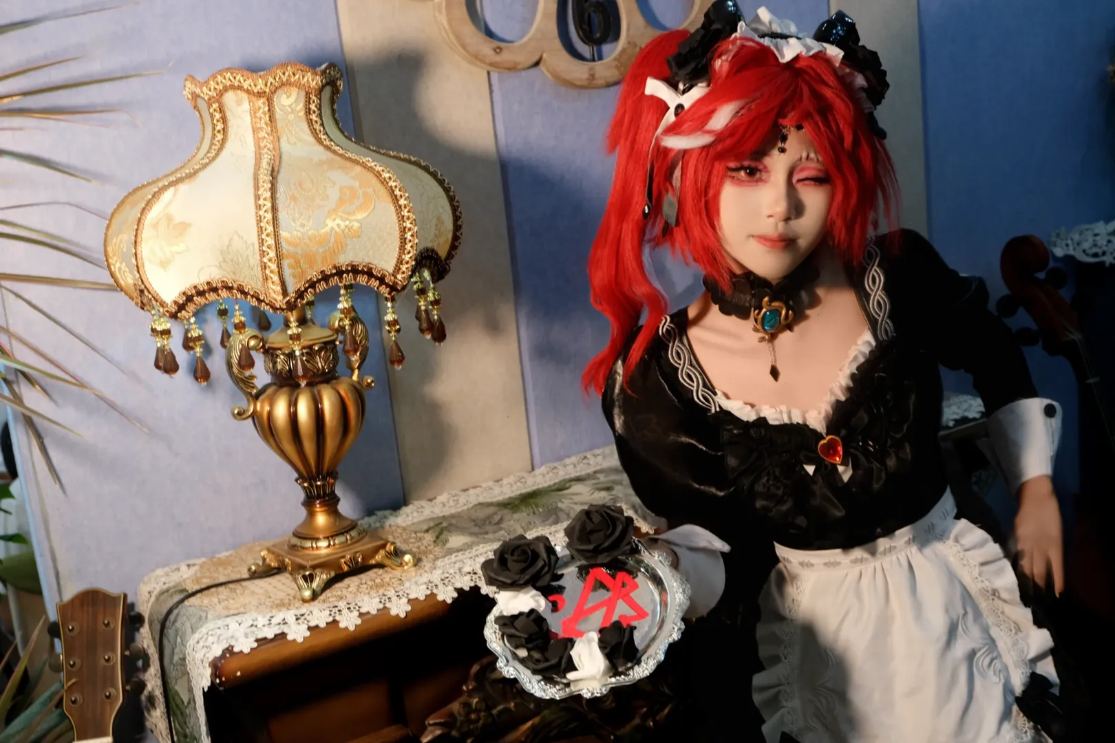 第五人格, cosplay正片, 真理之下绯cos, 哥特风女仆, 角色扮演拍摄 - 第3张