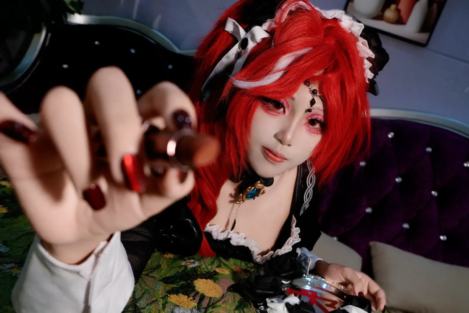 第五人格, cosplay正片, 真理之下绯cos, 哥特风女仆, 角色扮演拍摄 - 第4张