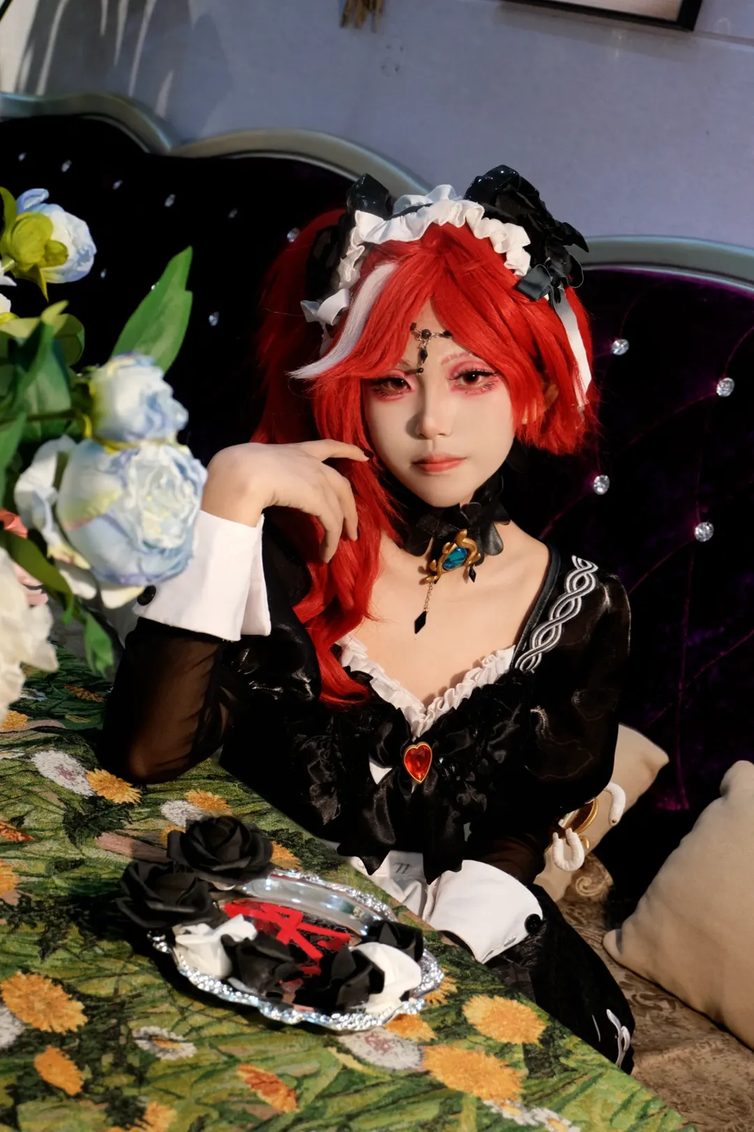 第五人格, cosplay正片, 真理之下绯cos, 哥特风女仆, 角色扮演拍摄 - 第7张