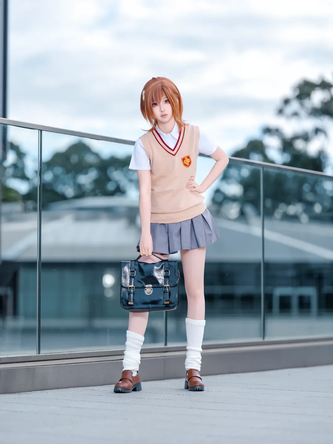 悉尼二次元摄影, 御坂美琴cos, 校园制服摄影, 常盘台中学cosplay, UNSW外景 - 第1张