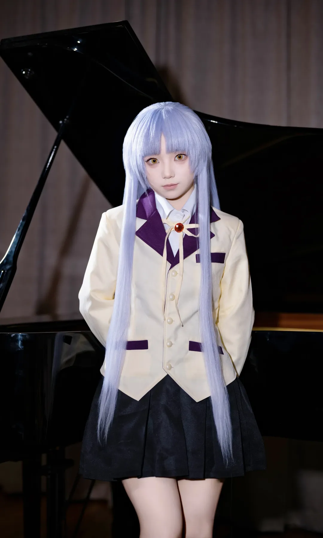 二次元撮影, 立華かなで コスプレ, 学校制服, Angel Beats!, コンサートホールの撮影 - 1枚目