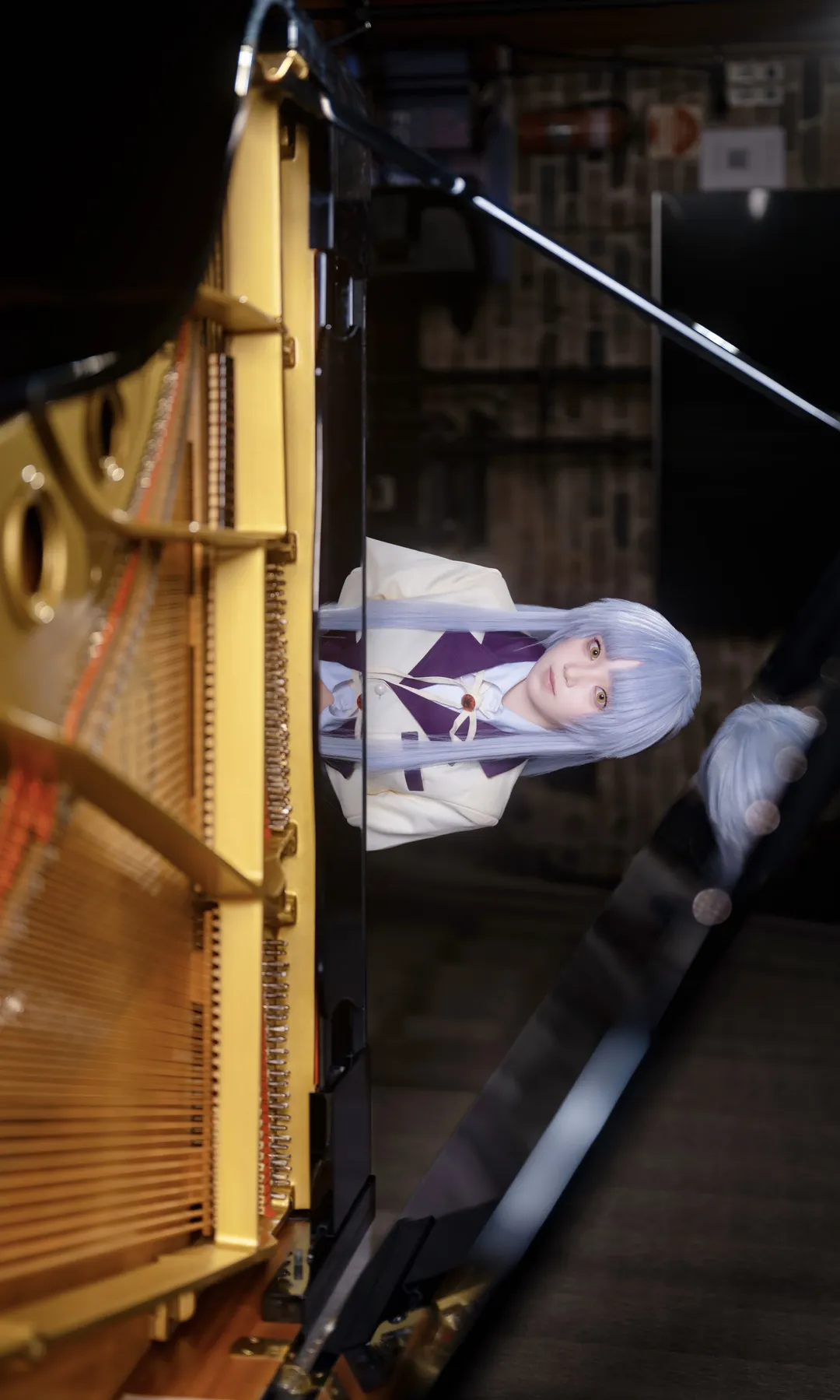 二次元撮影, 立華かなで コスプレ, 学校制服, Angel Beats!, コンサートホールの撮影 - 2枚目