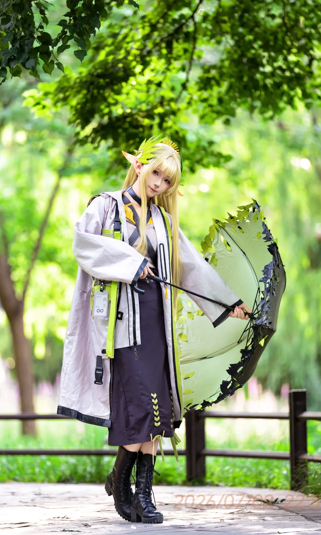 明日方舟, 明日方舟cosplay, 缪尔赛思cos, 泡影苍霆cos, 夏日户外写真 - 第4张