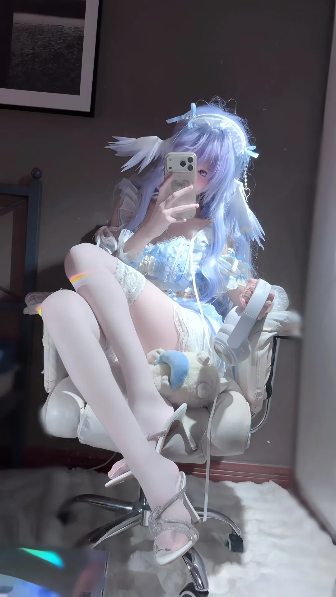 cosplay, 崩坏星穹铁道, 知更鸟cos, 天使造型, 二次元自拍