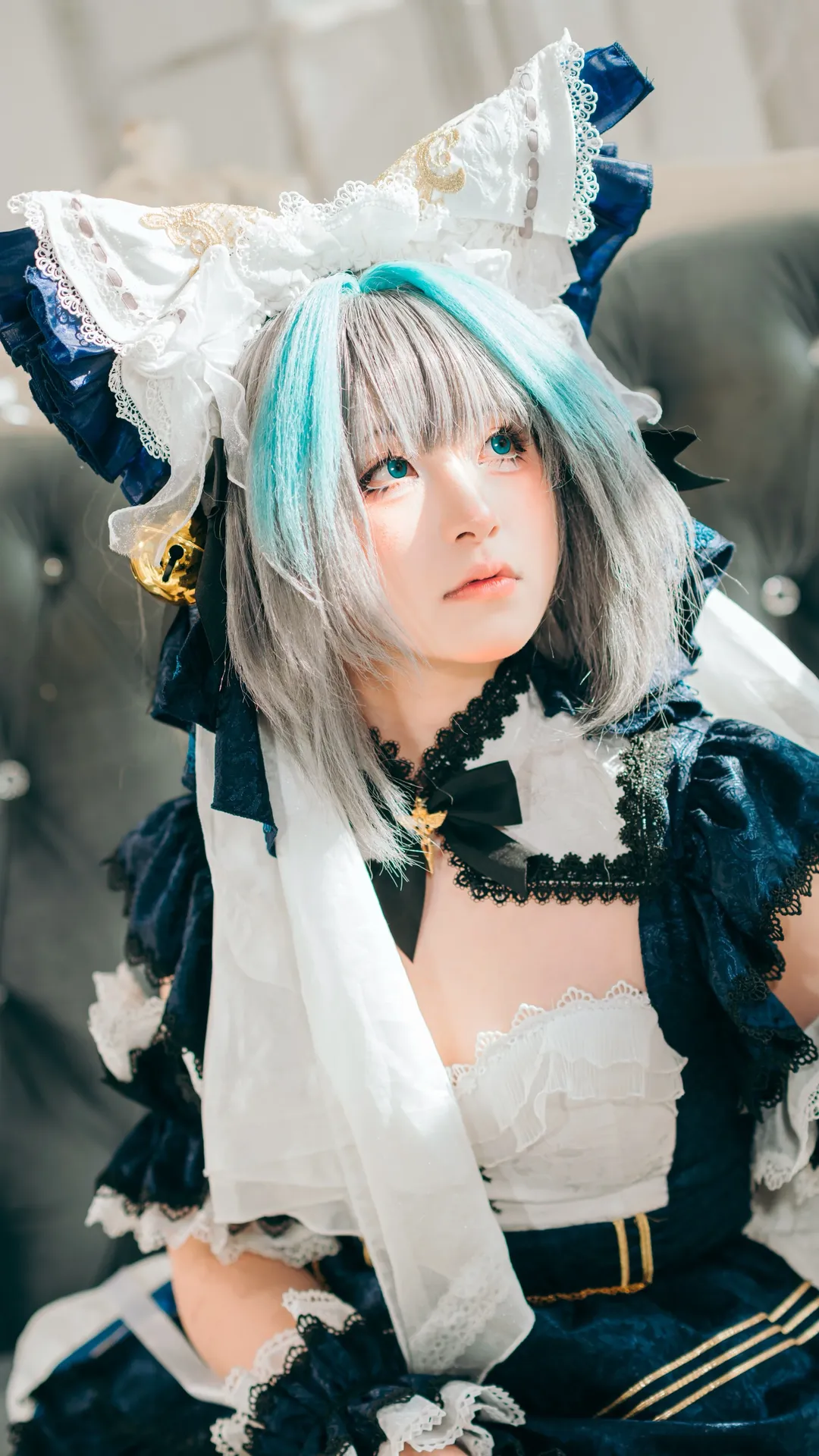 二次元摄影, 柴郡cos, 碧蓝航线, 女仆装cosplay, 小柴郡Ver01 - 第1张