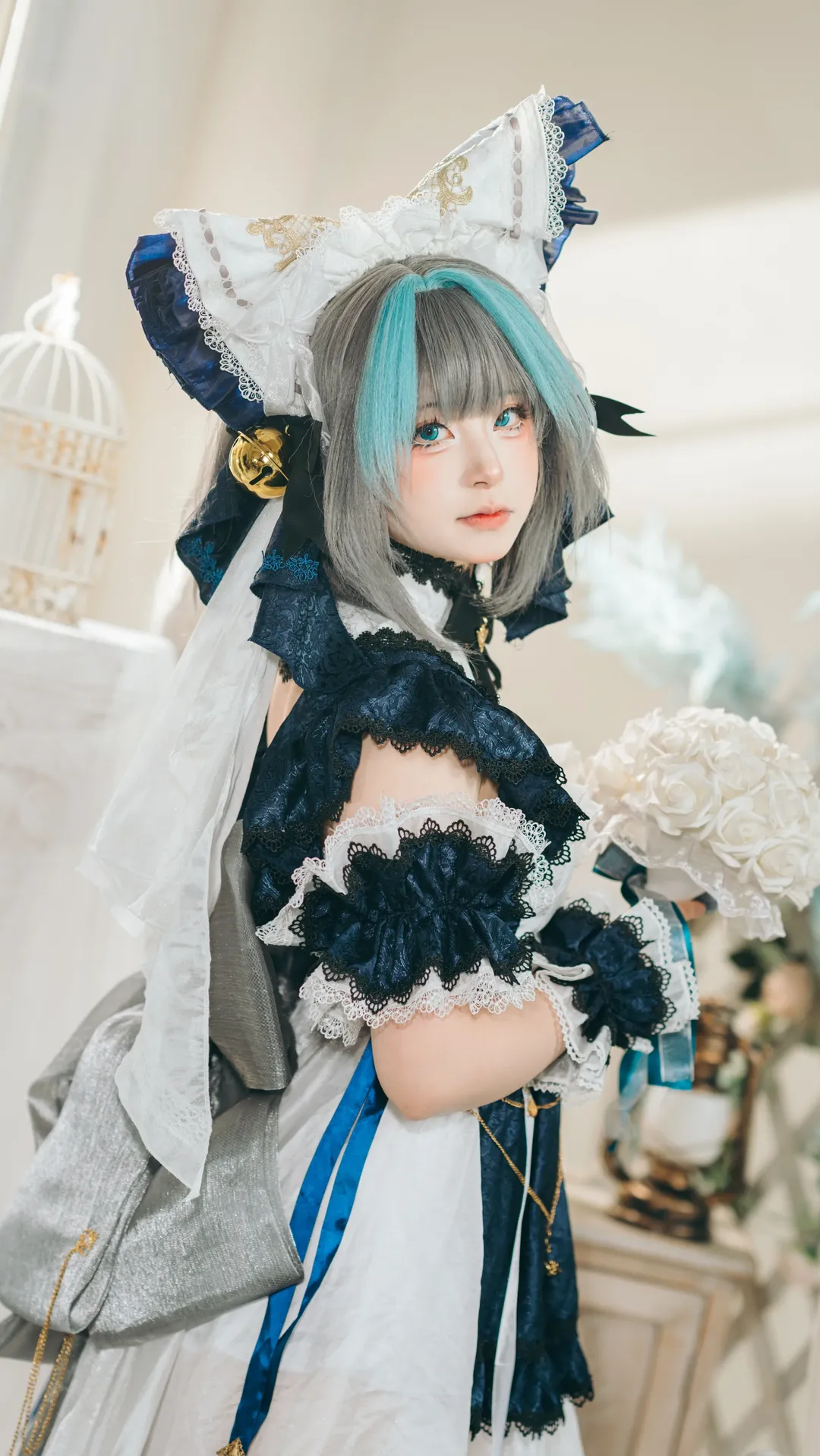 二次元摄影, 柴郡cos, 碧蓝航线, 女仆装cosplay, 小柴郡Ver01 - 第2张