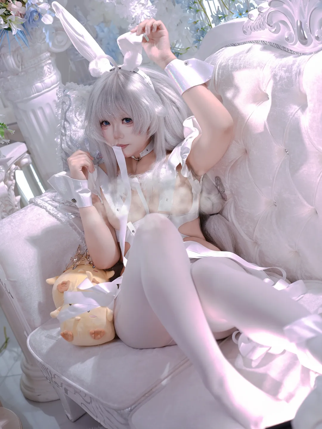 碧蓝航线, 二次元cosplay, 恶毒cos, 白兔女郎, 索尼人像