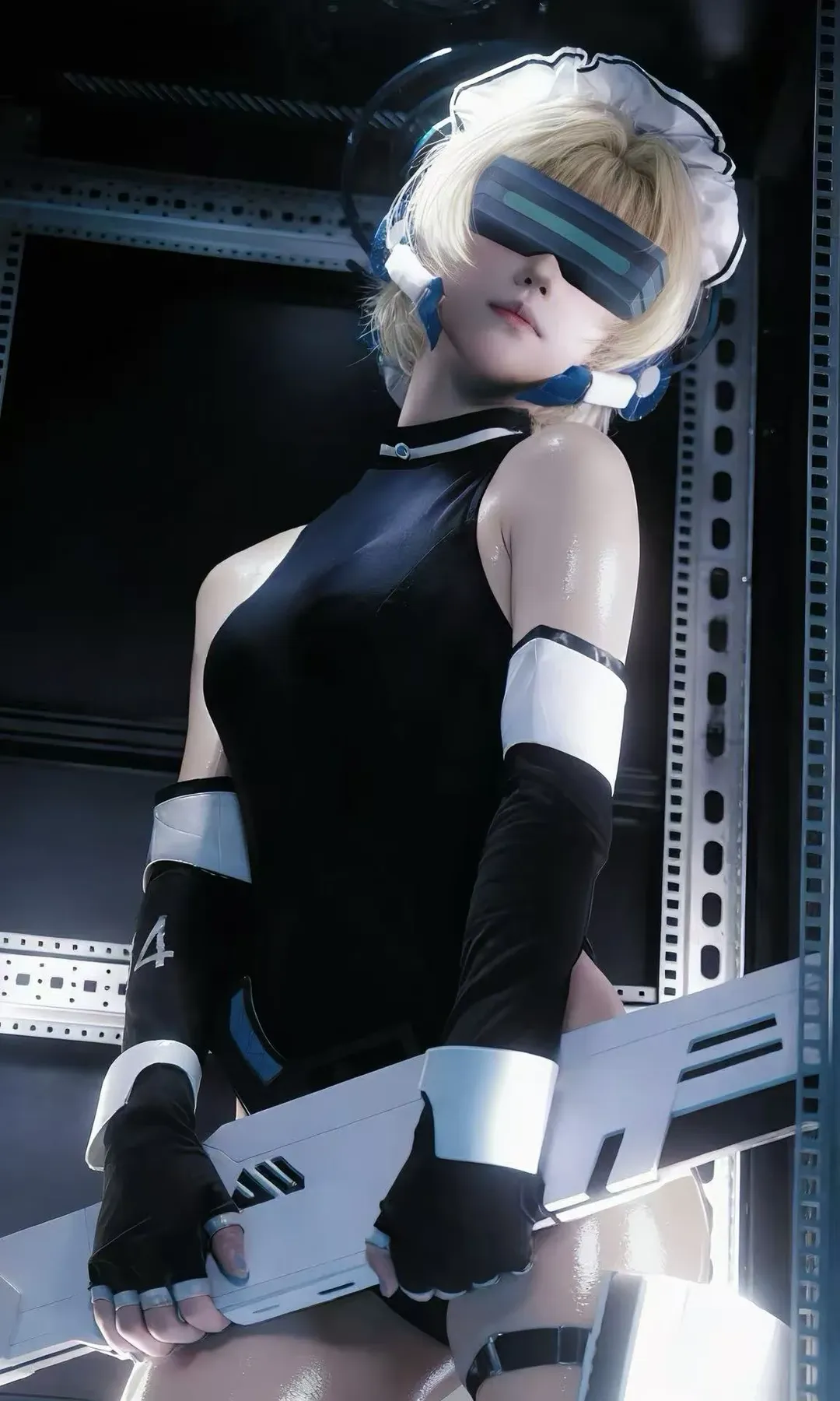 ブルーアーカイブ, 飛鳥馬トキ コスプレ, サイバーパンク撮影, 二次元コスプレイヤー, SFメカ コスプレ