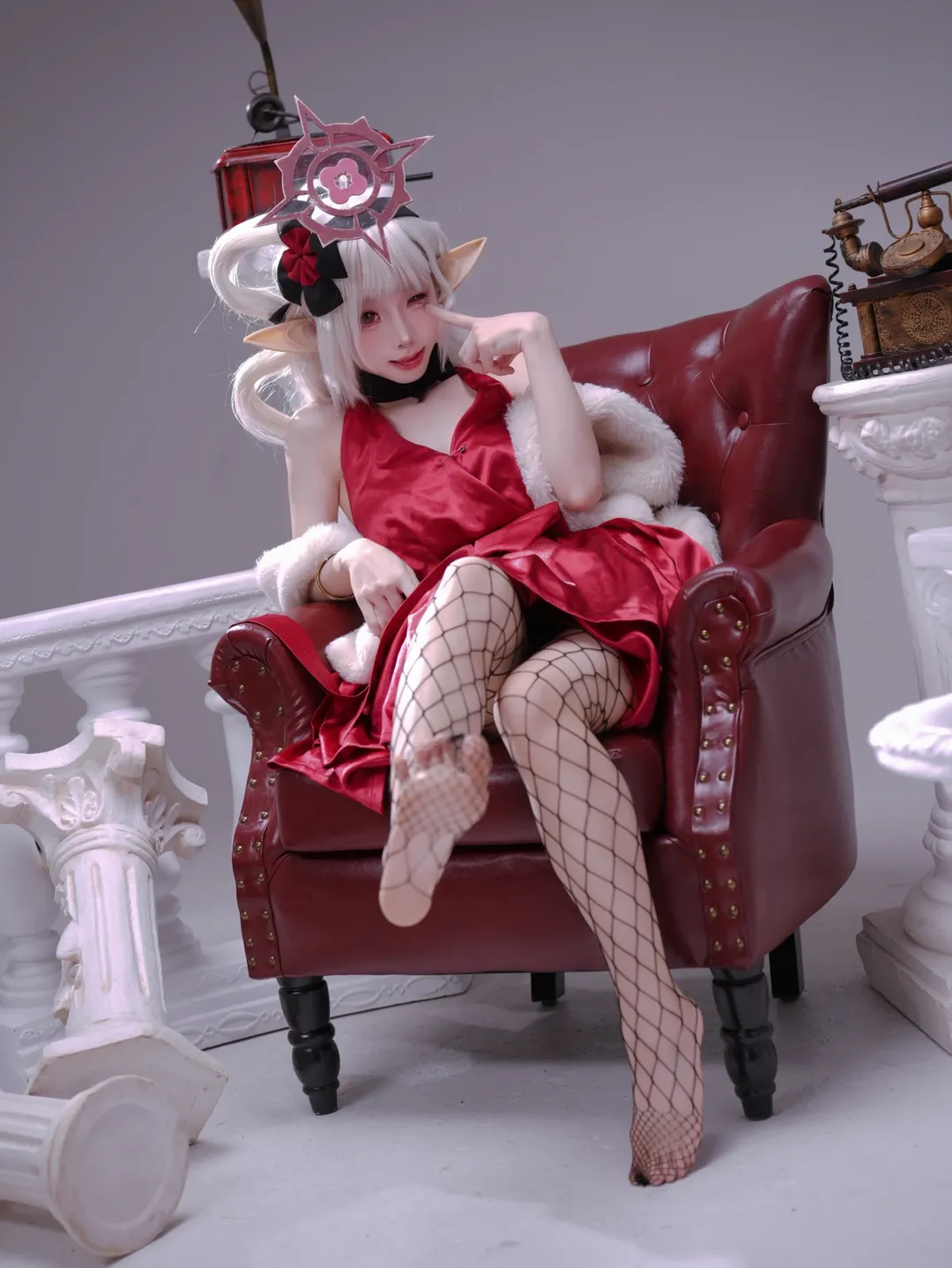 二次元攝影, 蔚藍檔案, 淺黃睦月cos, 禮服cosplay, 精靈耳出鏡