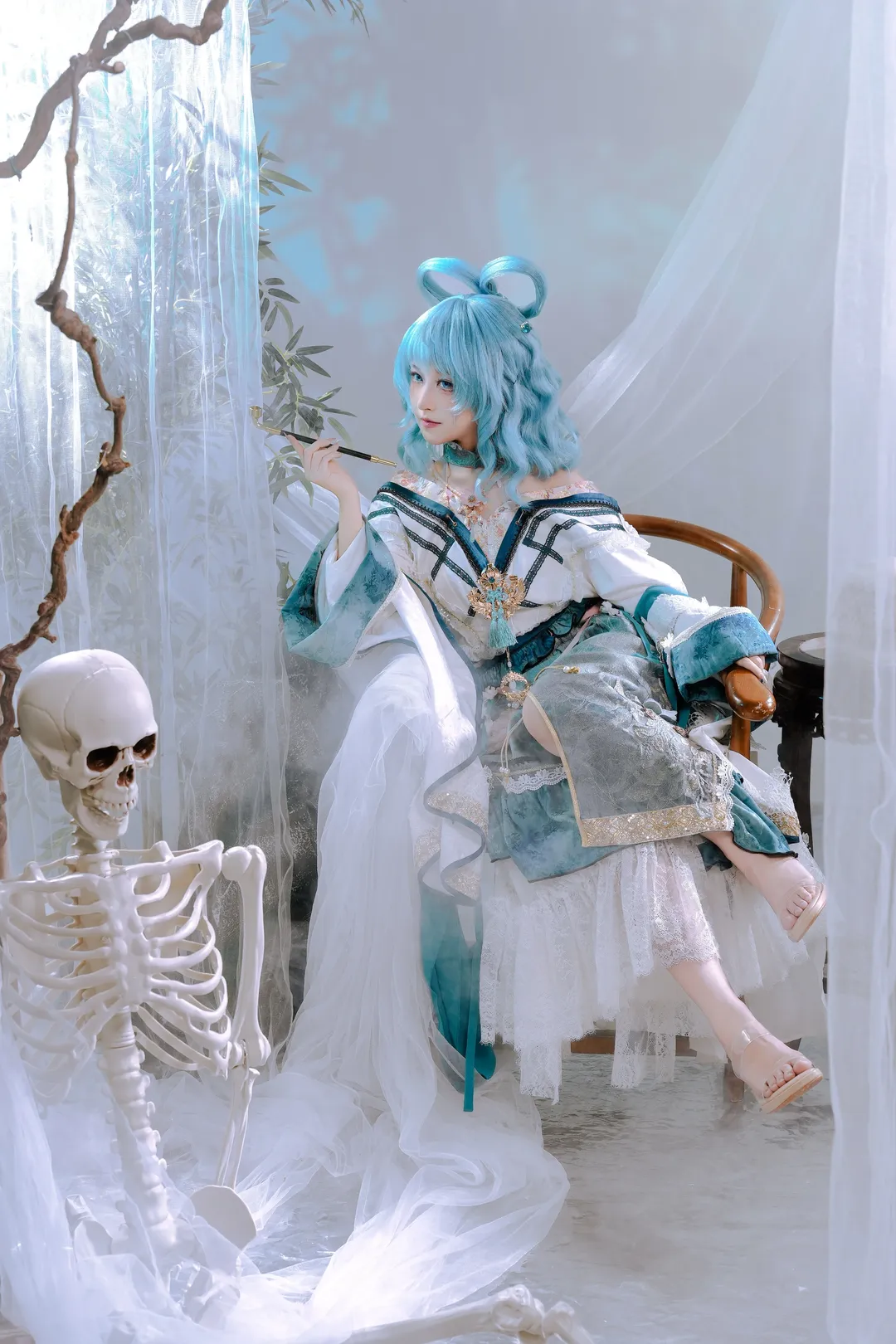 東方Project, 古風コスプレ, 霍青娥コスプレ, 北京での撮影, 撮影セット - 1枚目