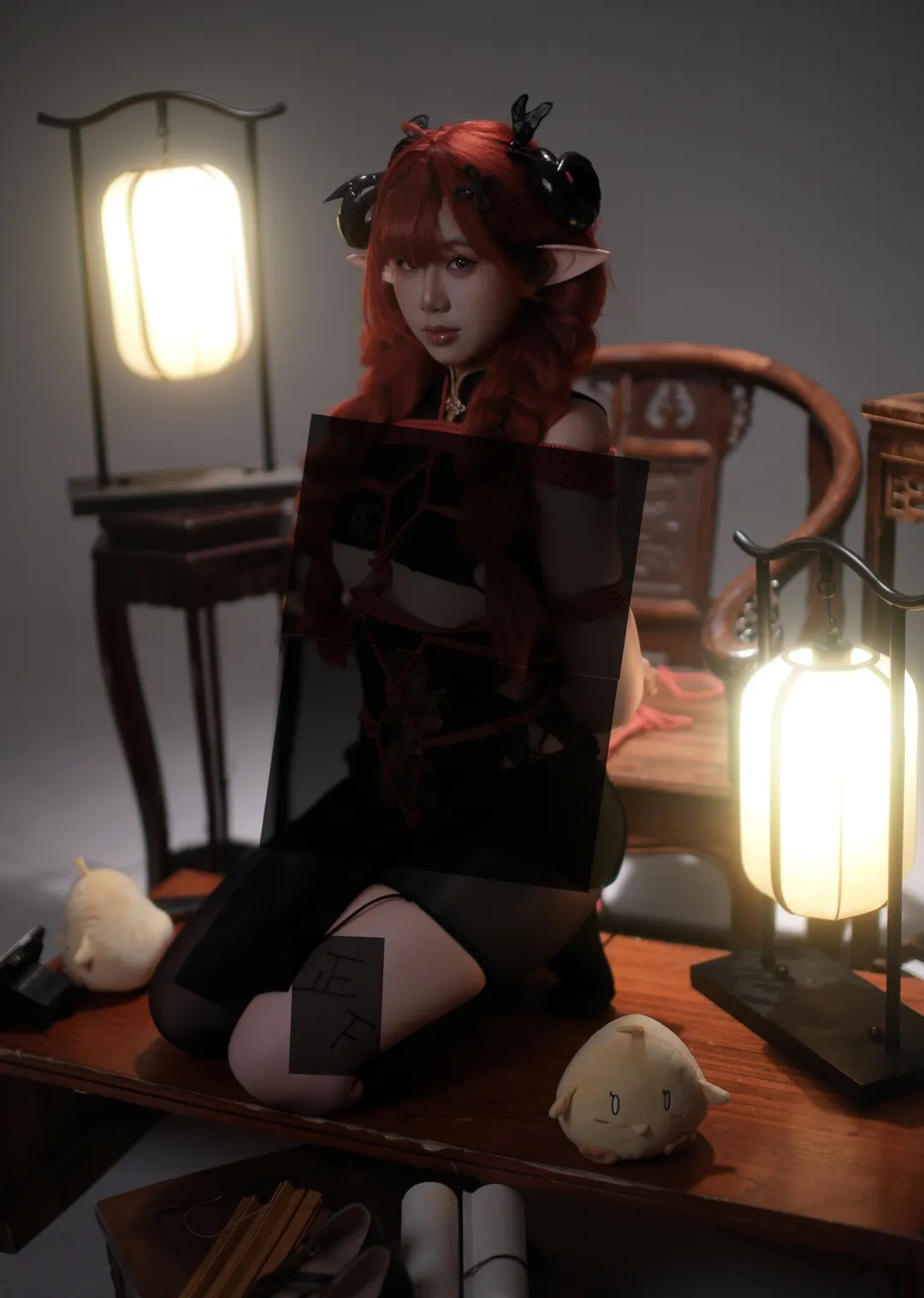 碧蓝航线, 角色扮演摄影, 兴登堡cos, 古风旗袍cos, 影棚人像