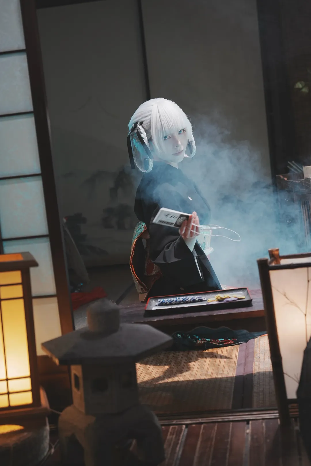 狂赌之渊, cosplay摄影, 桃喰绮罗莉cos, 日式和服, 烟雾氛围感 - 第2张