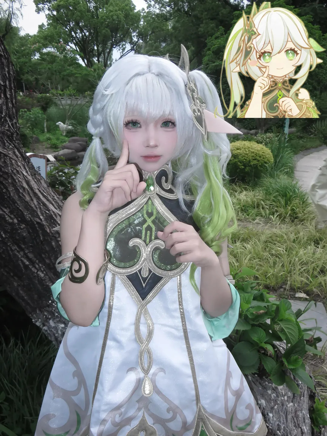 原神, ナヒーダ コスプレ, アウトドア撮影, コスプレ撮影, 二次元ファッション