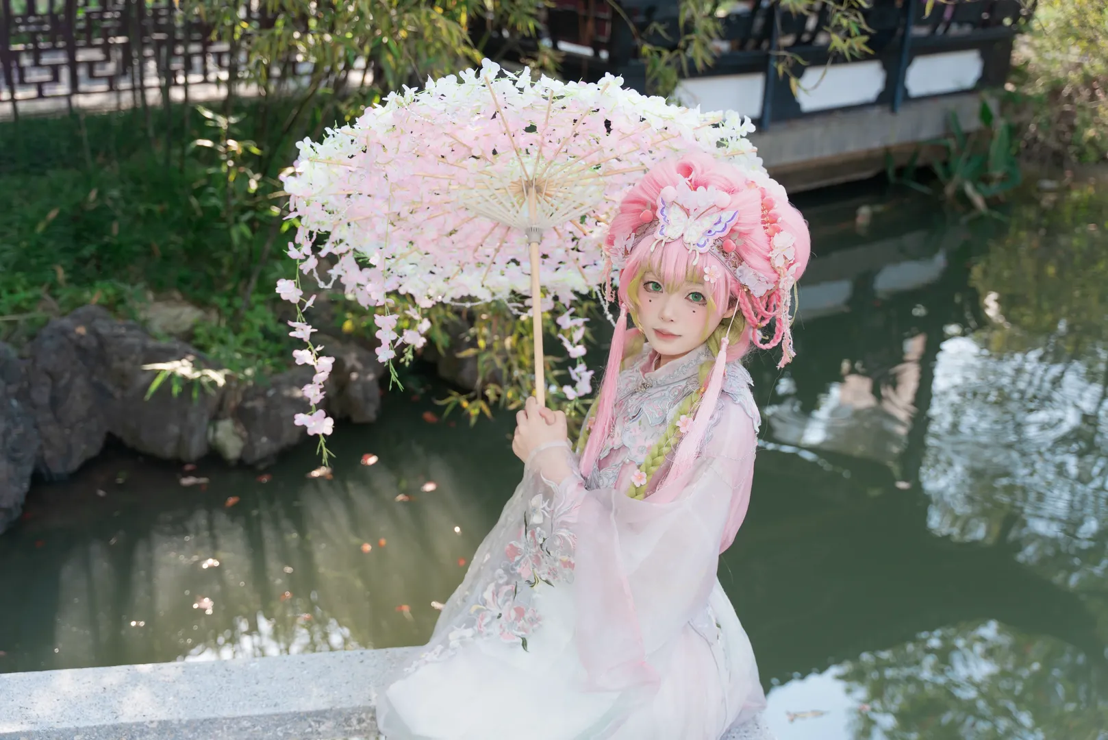 鬼灭之刃, 甘露寺蜜璃cos, cosplay摄影, 漫展正片, 古风Cos