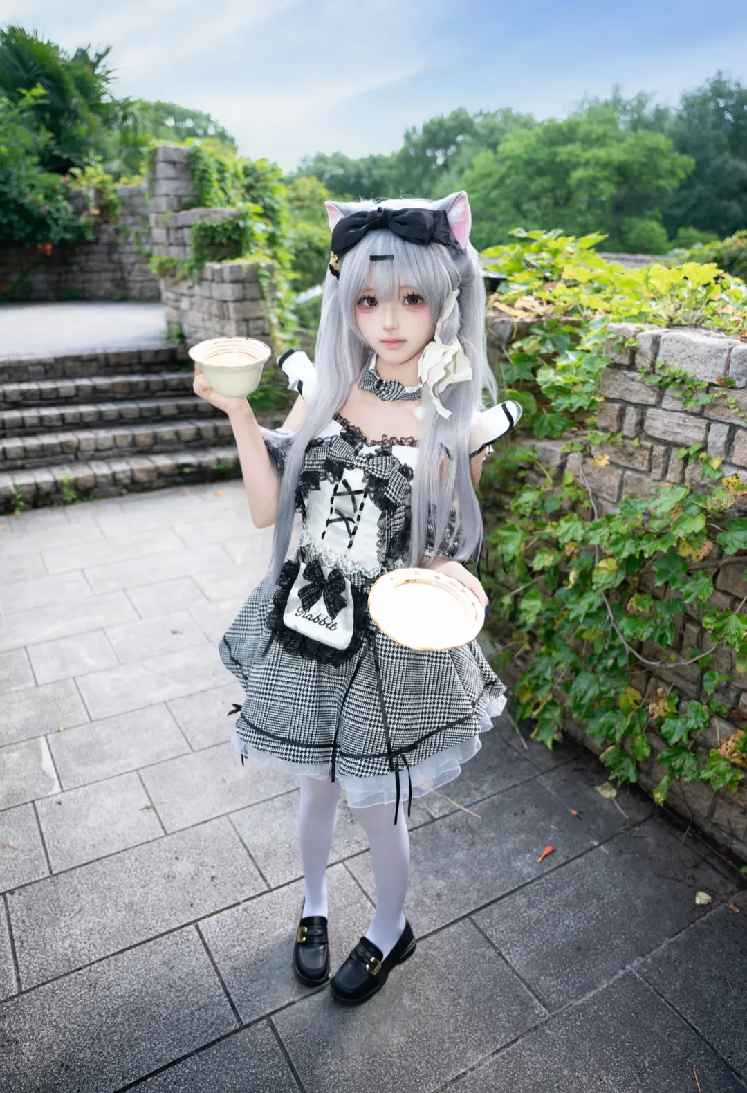 galgame, 二次元穿搭, 户外人像, 雪村千绘莉cos, 猫娘女仆