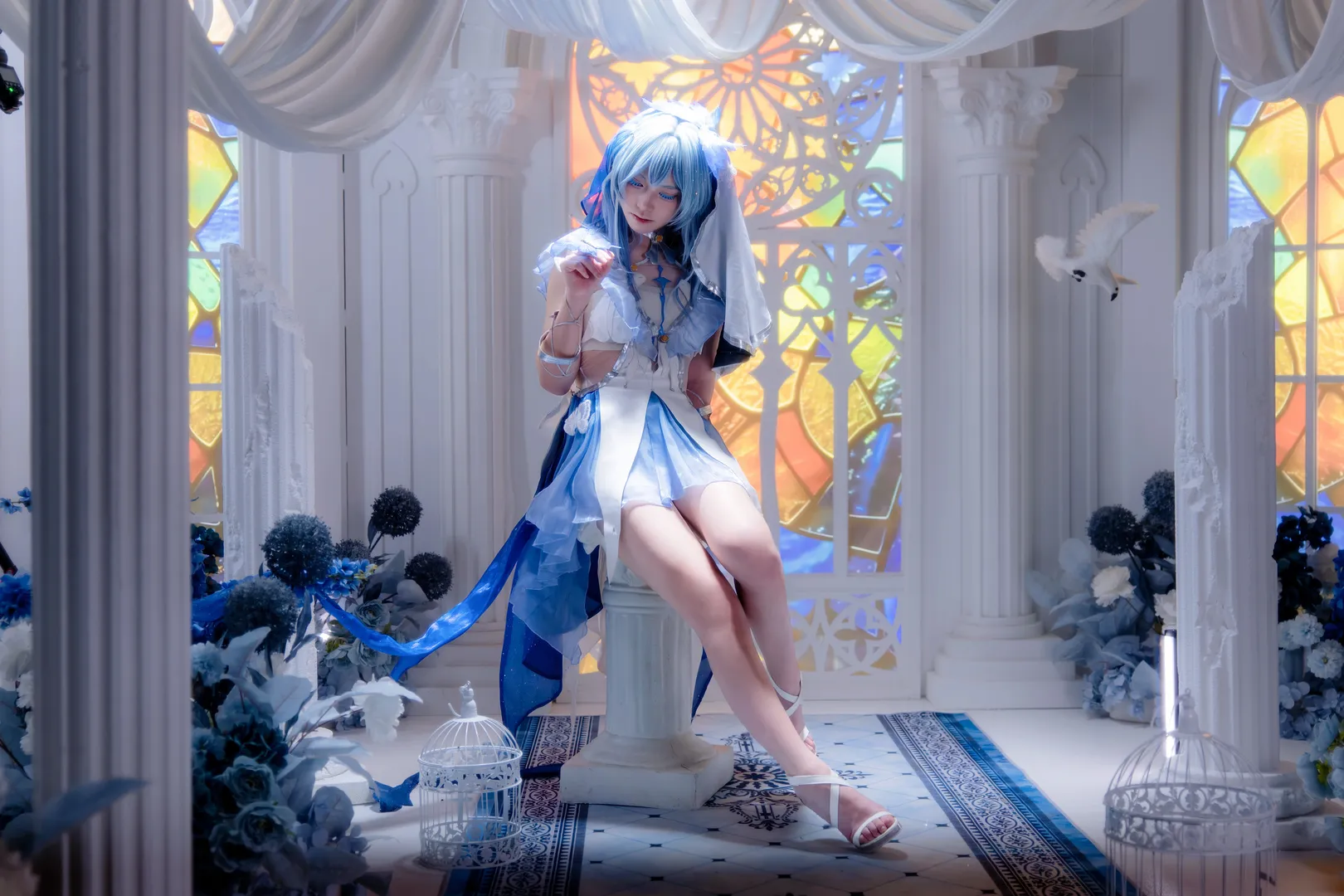 鸣潮, cosplay, 守岸人cos, 鸣潮创作激励, 蓝白色系布景 - 第3张
