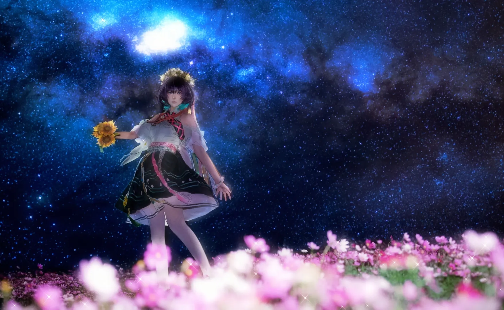 希儿cos, 崩坏三, cosplay正片, 二次元穿搭, 星空人像