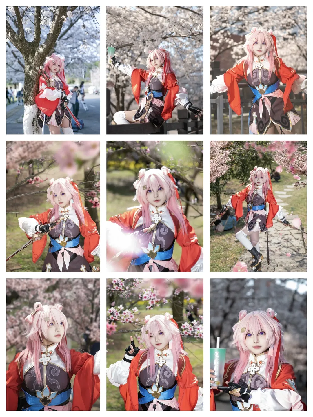 崩壞星穹鐵道, 三月七cos, cosplay攝影, 二次元外景, 櫻花季cos - 第1張