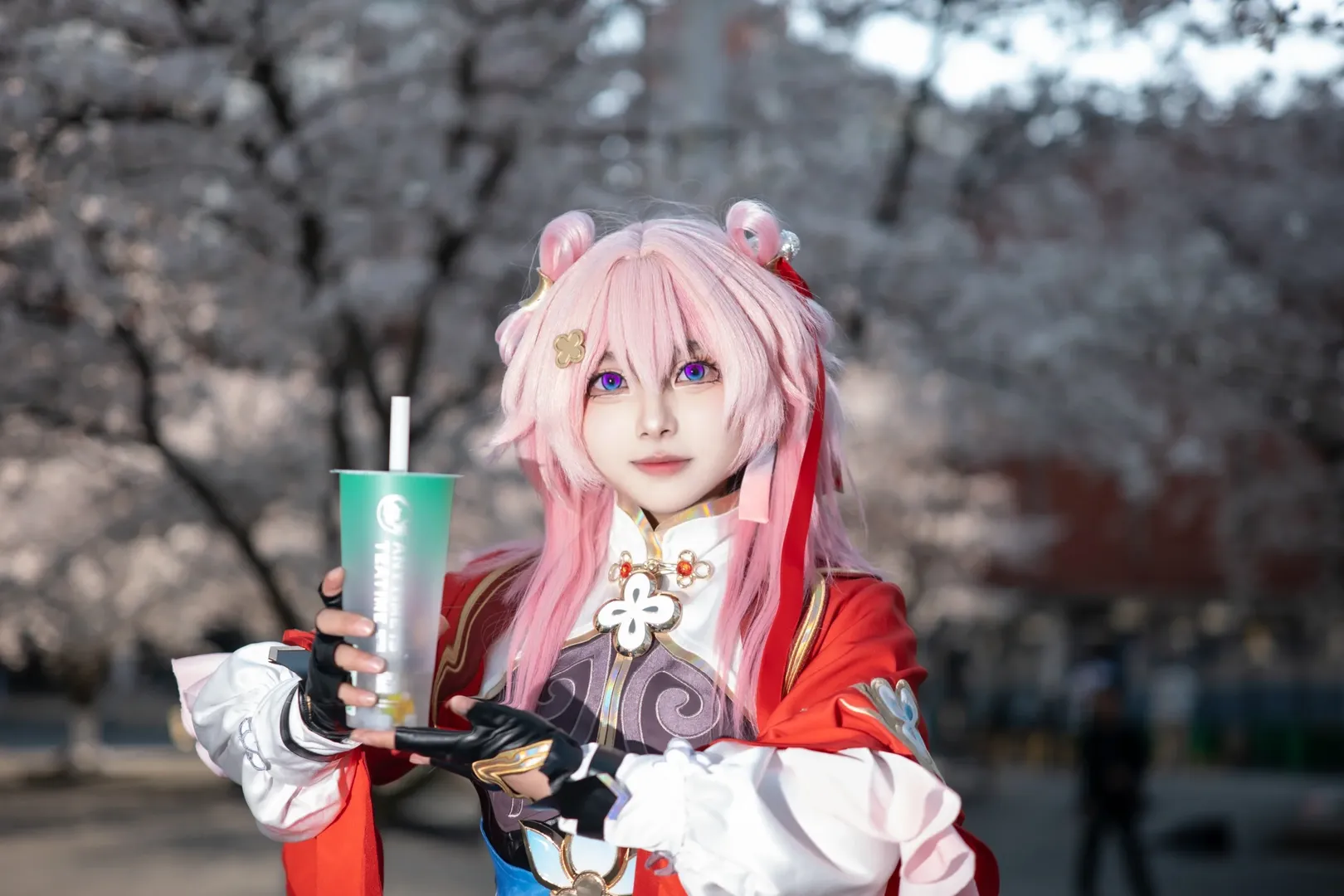 崩壞星穹鐵道, 三月七cos, cosplay攝影, 二次元外景, 櫻花季cos - 第10張