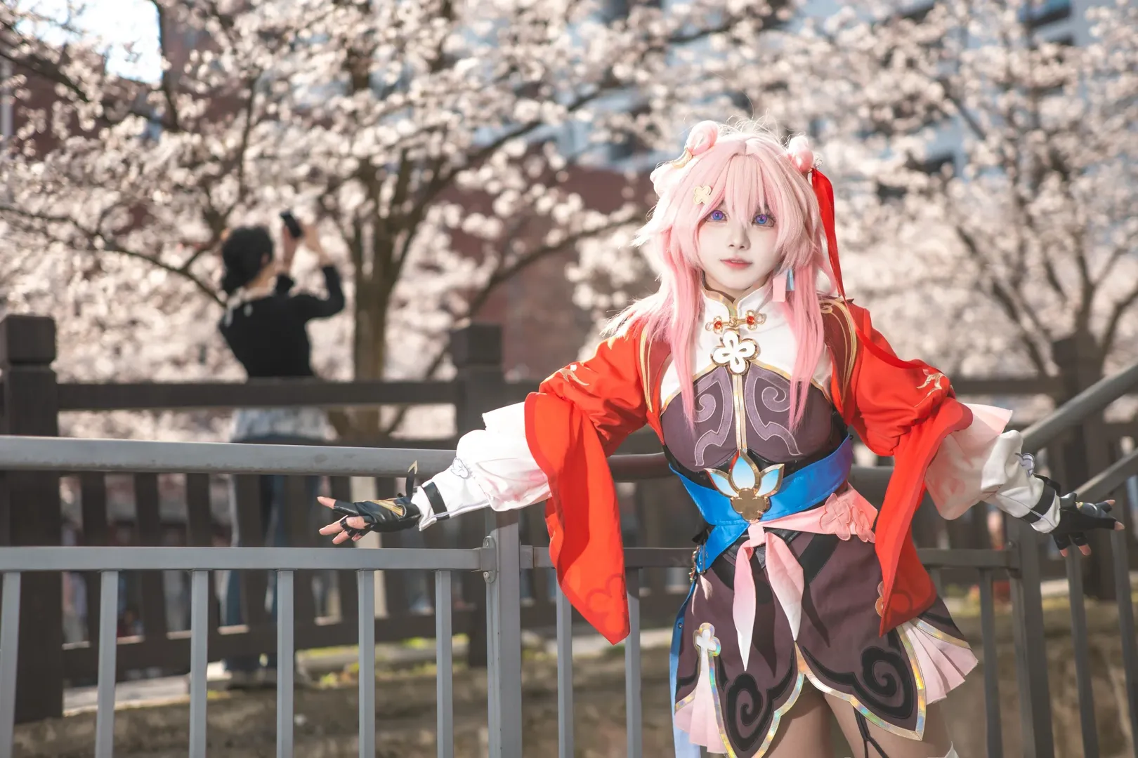 崩壞星穹鐵道, 三月七cos, cosplay攝影, 二次元外景, 櫻花季cos - 第4張