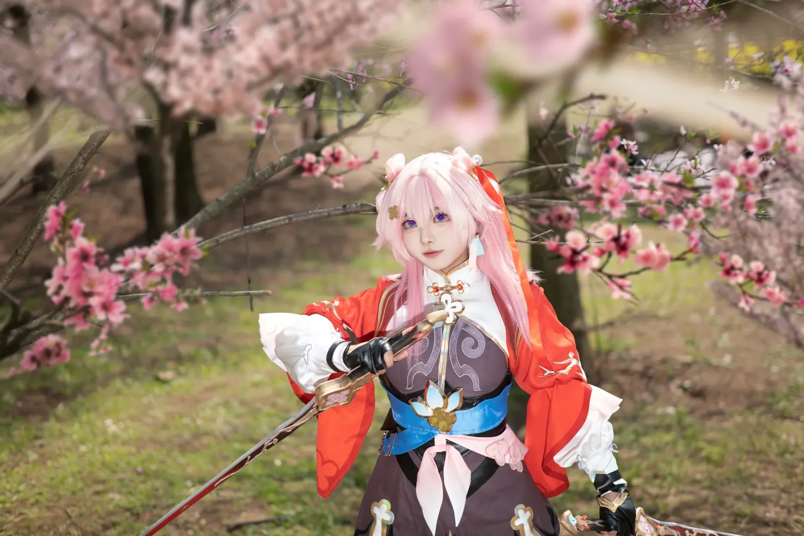 崩壞星穹鐵道, 三月七cos, cosplay攝影, 二次元外景, 櫻花季cos - 第5張