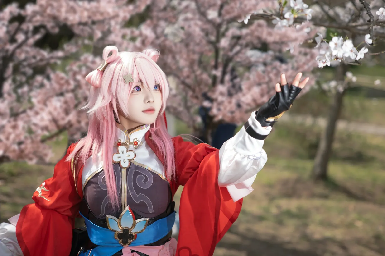 崩壞星穹鐵道, 三月七cos, cosplay攝影, 二次元外景, 櫻花季cos - 第8張