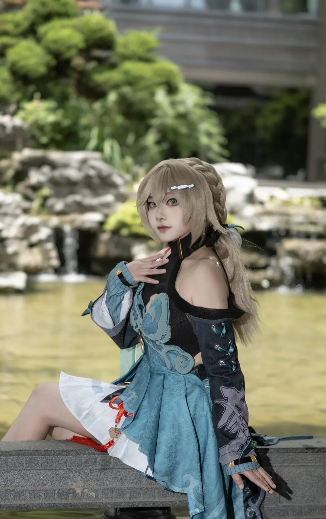 Honkai: Star Rail, Outdoor photography, Qingque cosplay, Cosplay photoshoot, Traditional Chinese style cosplay - Image 9