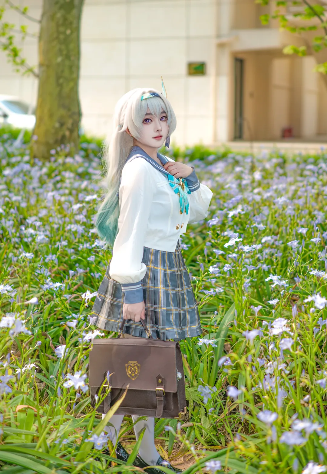 崩坏星穹铁道, 流萤cos, 春日写真, JK制服外拍, 樱花cosplay - 第10张