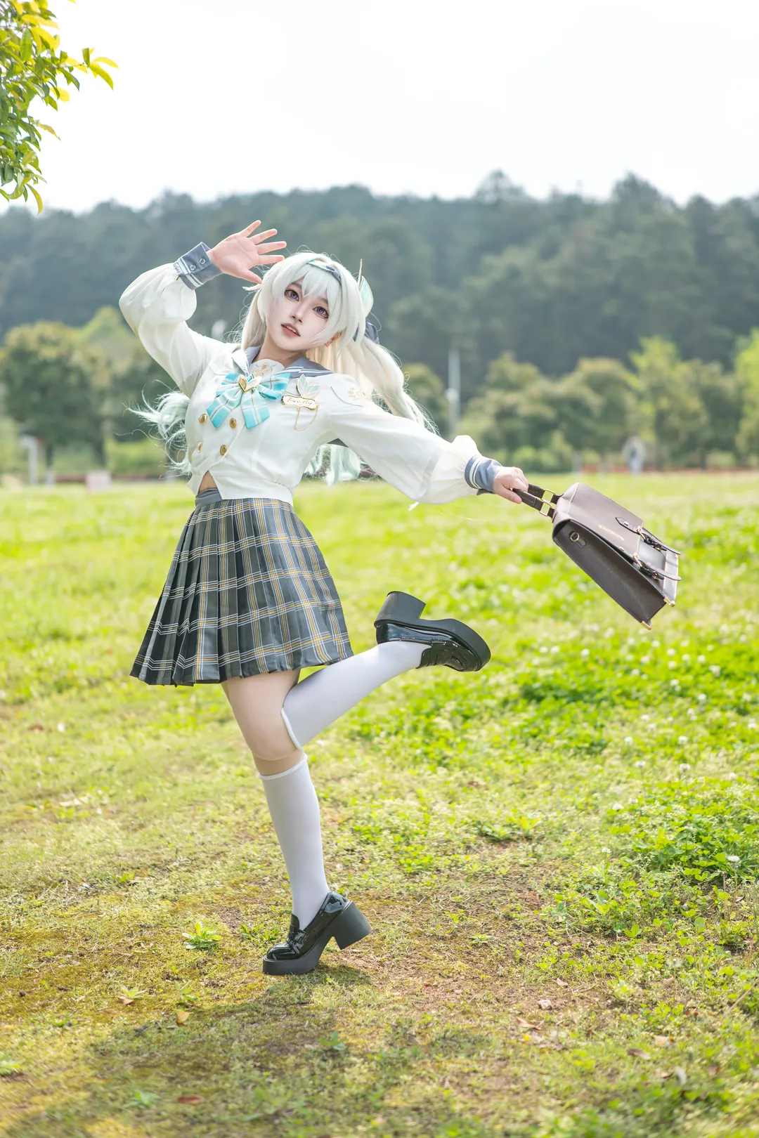 崩坏星穹铁道, 流萤cos, 春日写真, JK制服外拍, 樱花cosplay - 第5张