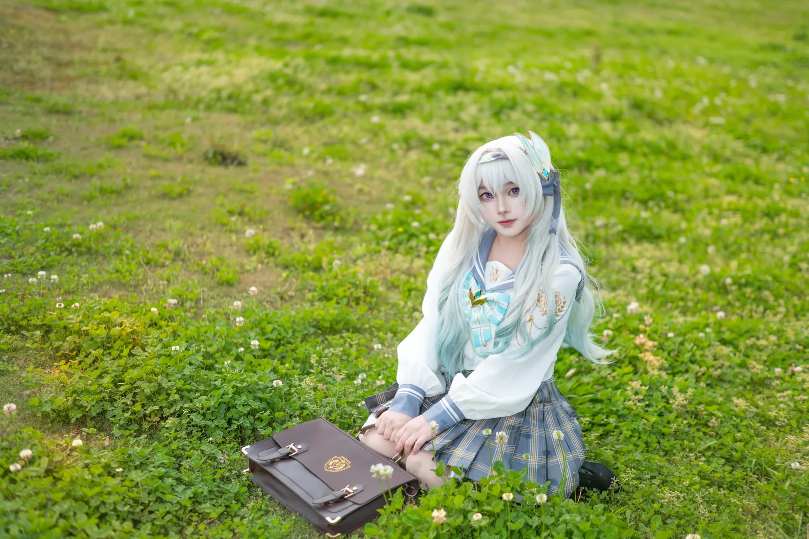 崩坏星穹铁道, 流萤cos, 春日写真, JK制服外拍, 樱花cosplay - 第7张