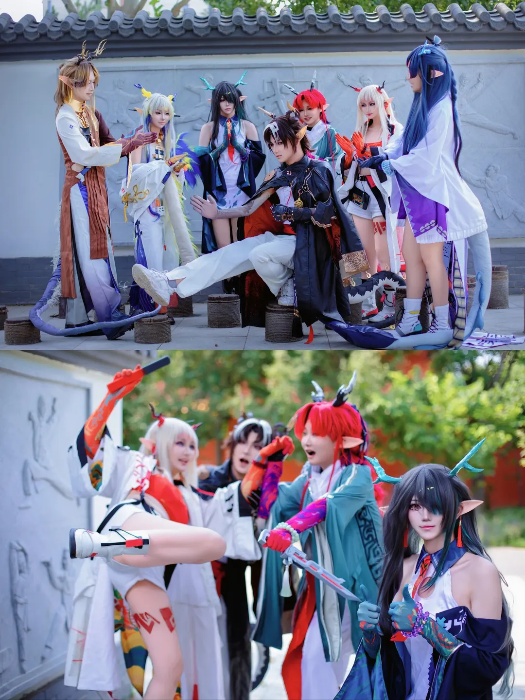 アークナイツ, 集合写真, コスプレ撮影, 屋外撮影, シーの家族 コスプレ