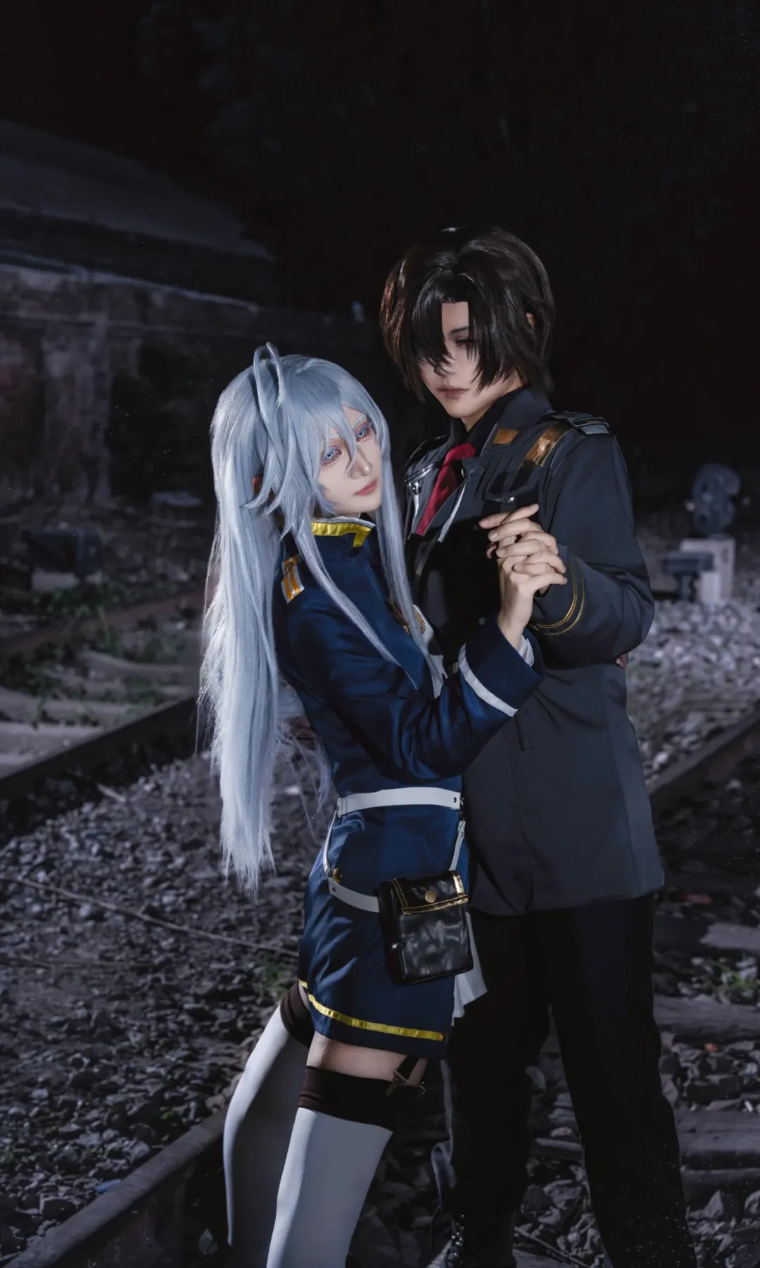 夜景摄影, 军装cosplay, 蕾娜cos, 86-不存在的战区-, 辛耶蕾娜 - 第2张