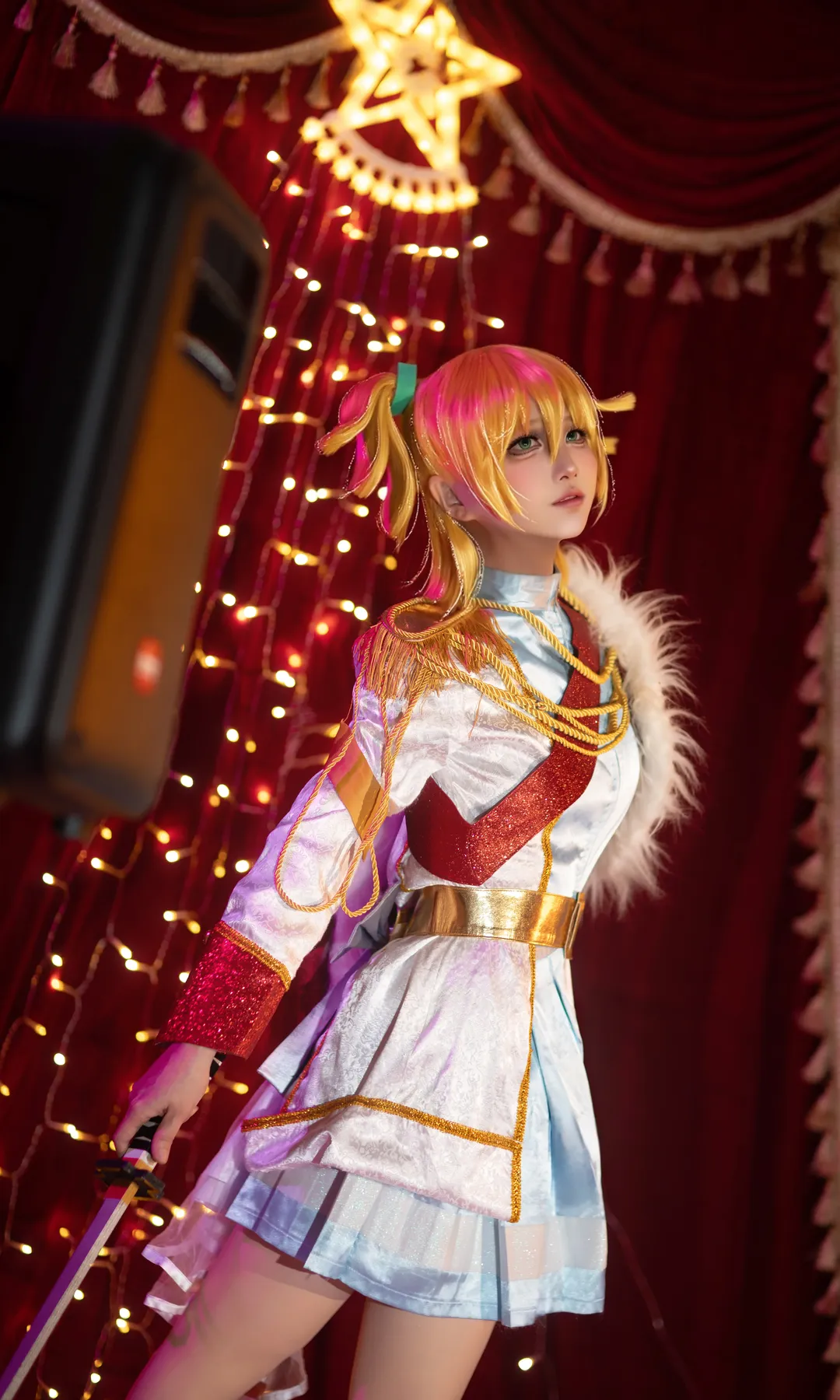 大场奈奈cos, 少女☆歌剧, 舞台风cosplay, 双刀武器, 99期生 - 第3张