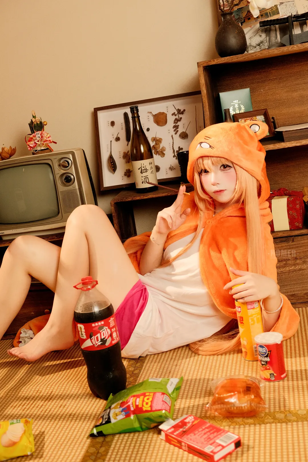 小埋cos, 干物妹小埋, 宅家日常, 可乐薯片, 可爱cosplay
