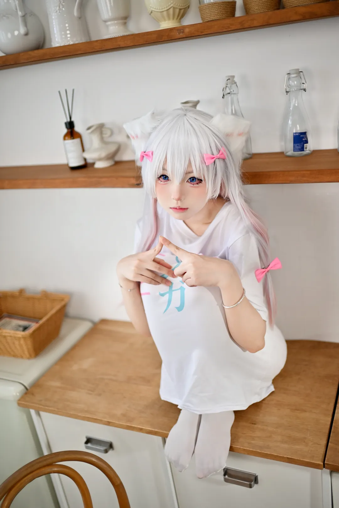 cosplay, 猫耳, 白丝, 埃罗芒阿老师, 和泉纱雾cos - 第5张