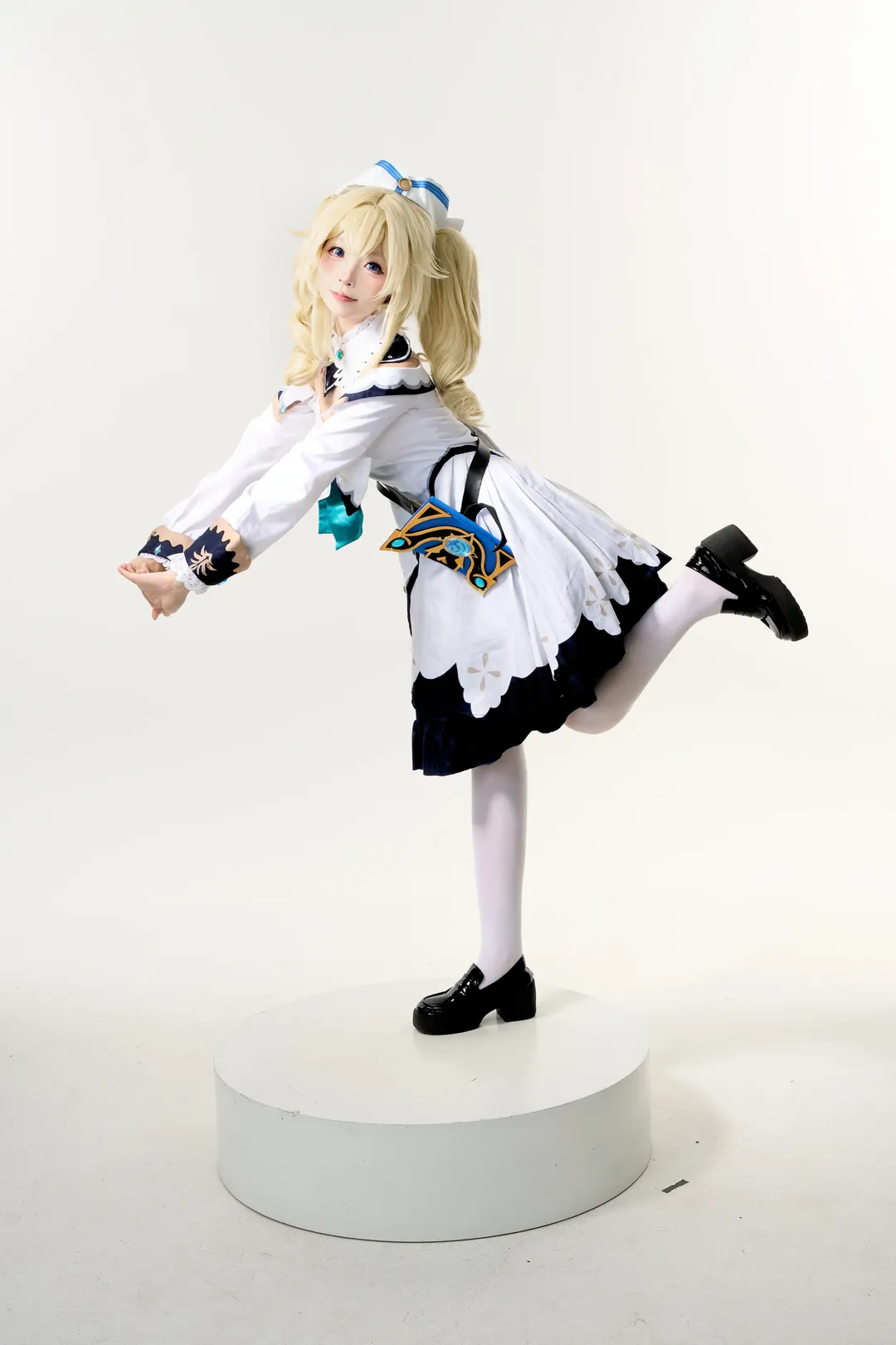 原神, 芭芭拉cos, 广州模特, 白丝, cosplay摄影 - 第2张