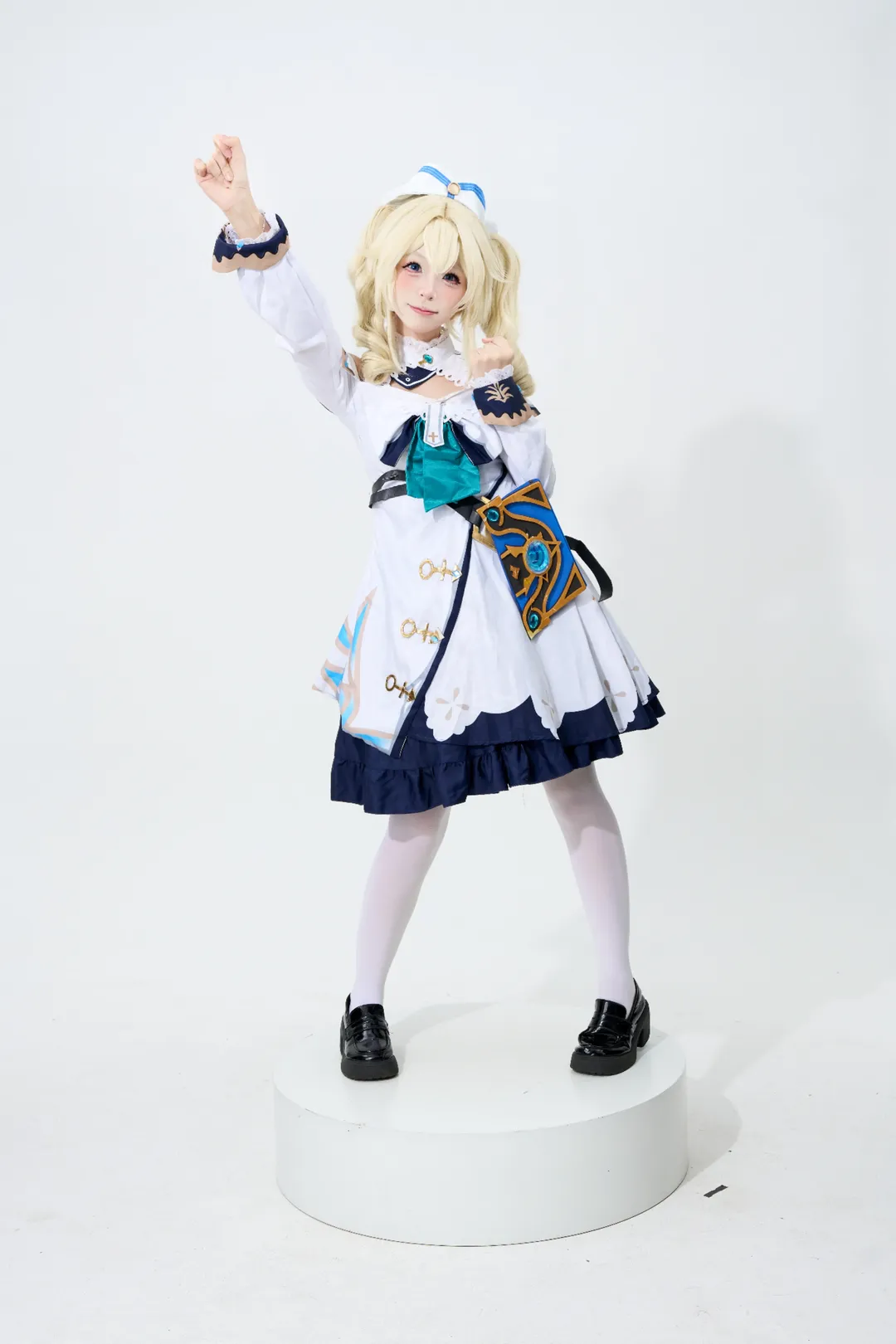 原神, 芭芭拉cos, 广州模特, 白丝, cosplay摄影 - 第3张
