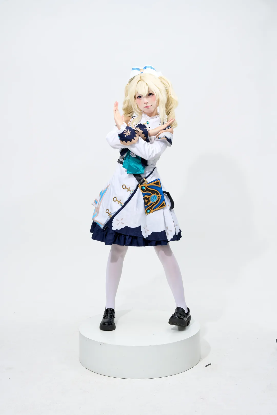 原神, 芭芭拉cos, 广州模特, 白丝, cosplay摄影 - 第4张