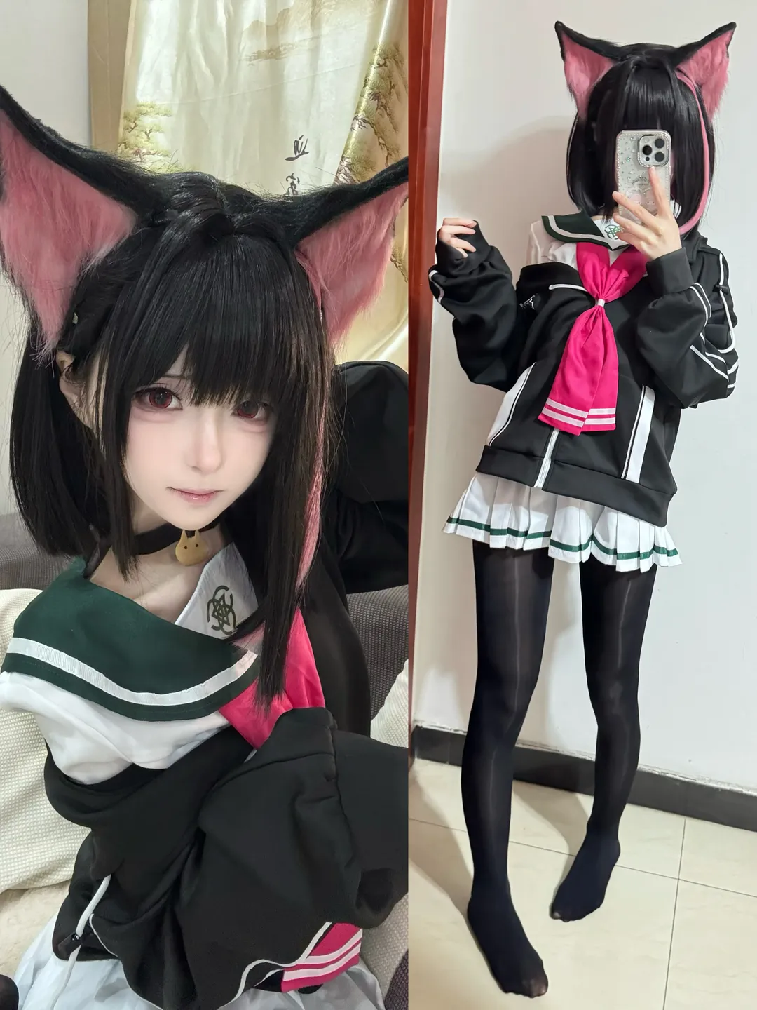 Blue Archive, Anime cosplay, Kyoyama Kazusa cosplay, Cat ear cosplay, Sailor suit outfit - Image 1