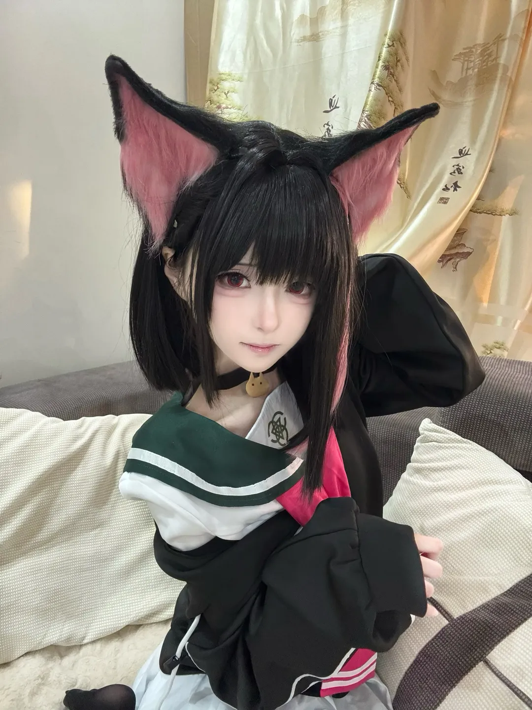 蔚蓝档案, 二次元cosplay, 杏山和纱cos, 猫耳cos, 水手服穿搭