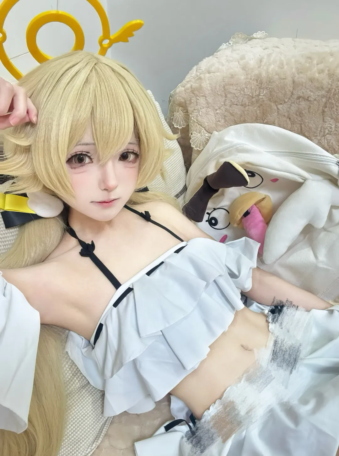 二次元撮影, ブルーアーカイブ, 水着コスプレ, コスプレイヤーの日常, ヒフミのコスプレ
