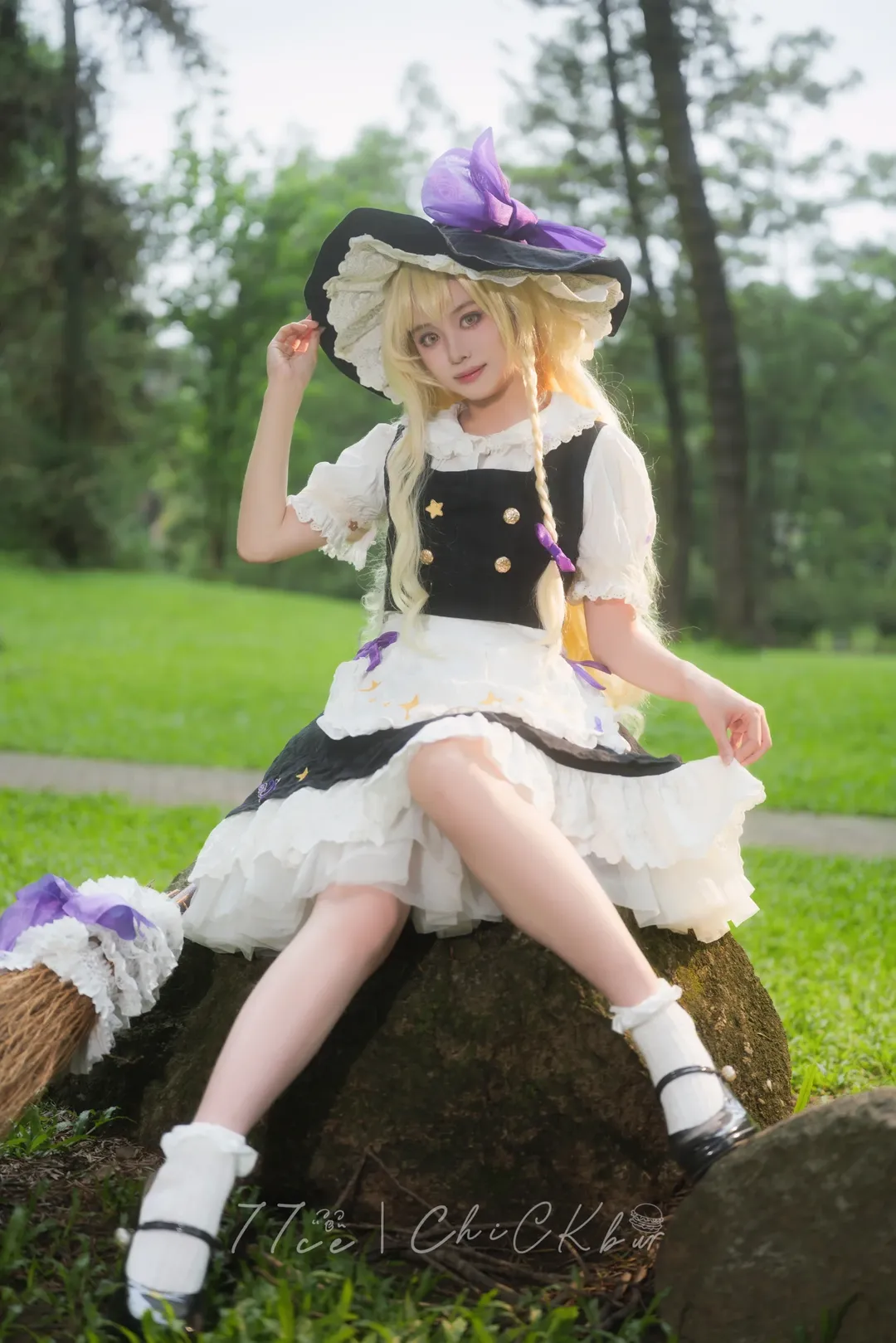 东方project, 雾雨魔理沙cos, 户外自然光摄影, 小众冷门二次元, cosplay穿搭还原 - 第3张