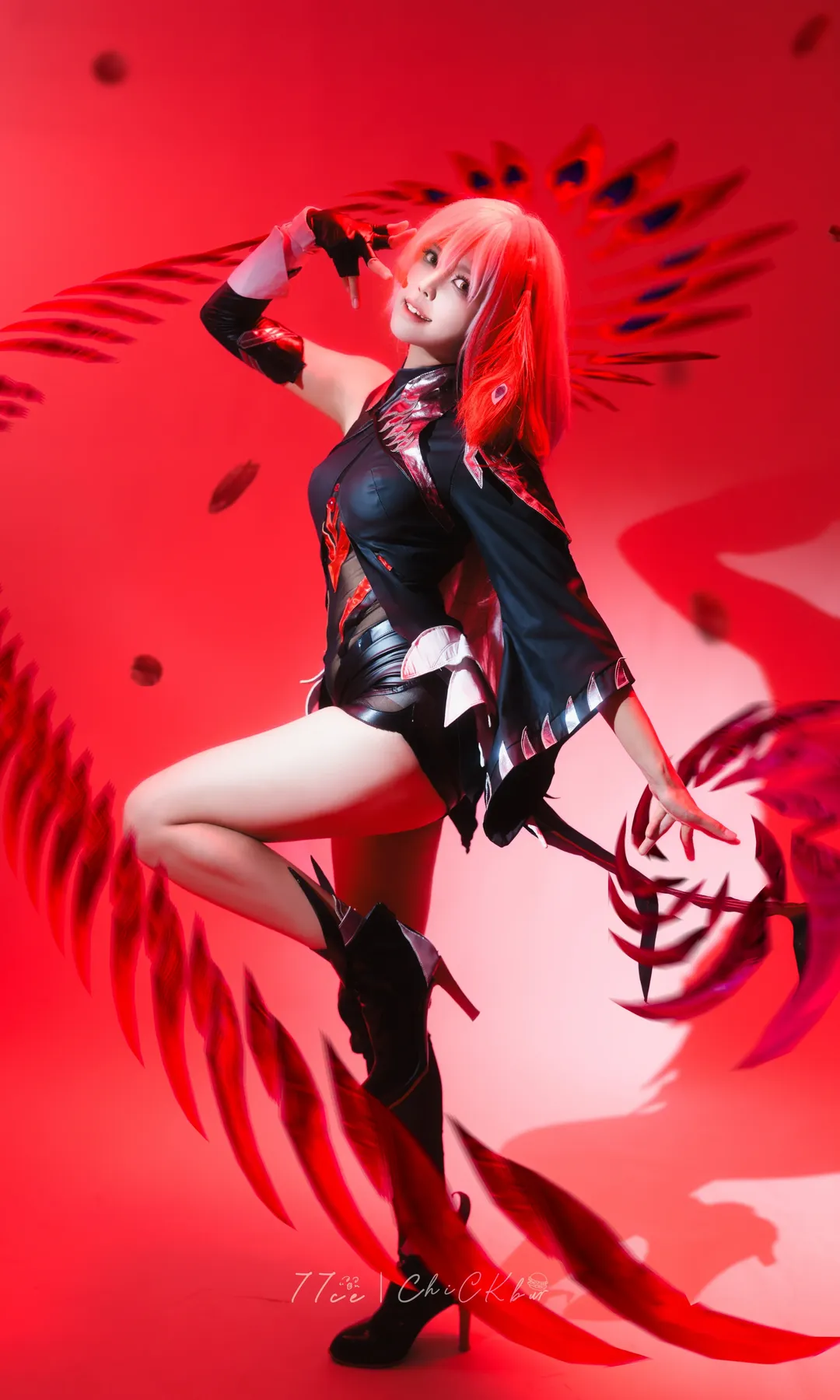 氛圍感攝影, 王者榮耀, cosplay正片, 影cos, 紅白雙色