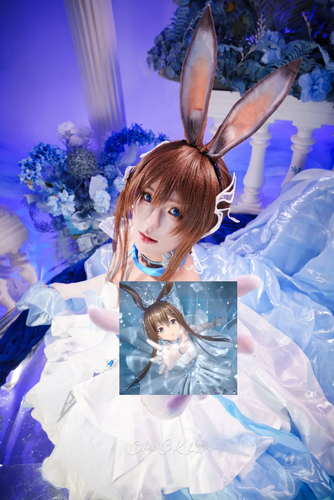 cosplay, 明日方舟, 音律联觉, 阿米娅cos, 蓝白礼服 - 第1张