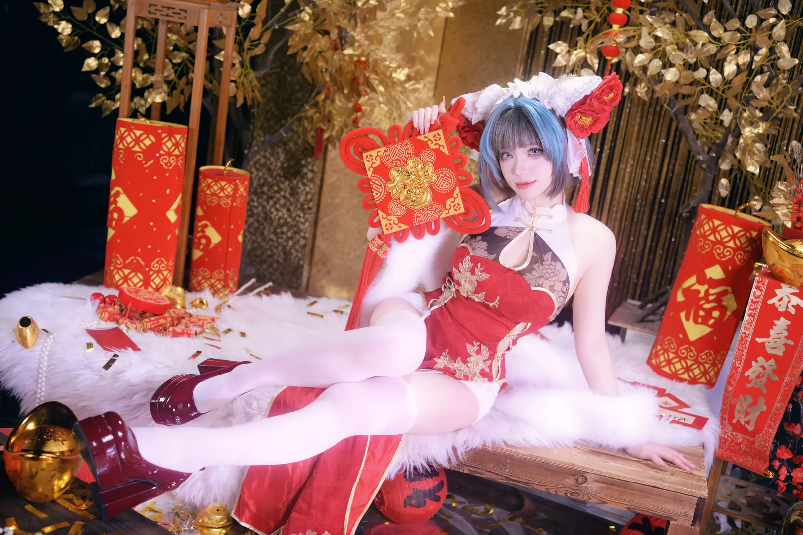 Cheshire Cosplay, Azur Lane, Anime cosplay, Cosplay photography, New Year Qipao - Image 5