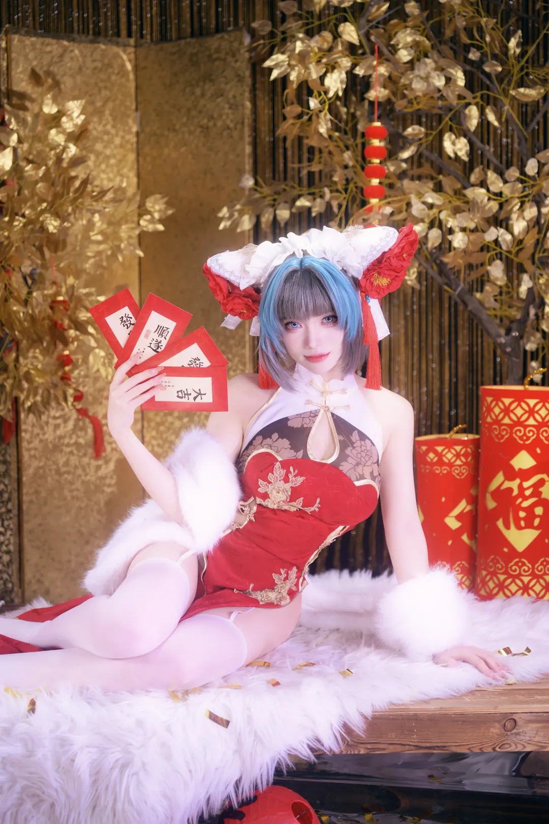 Cheshire Cosplay, Azur Lane, Anime cosplay, Cosplay photography, New Year Qipao - Image 7