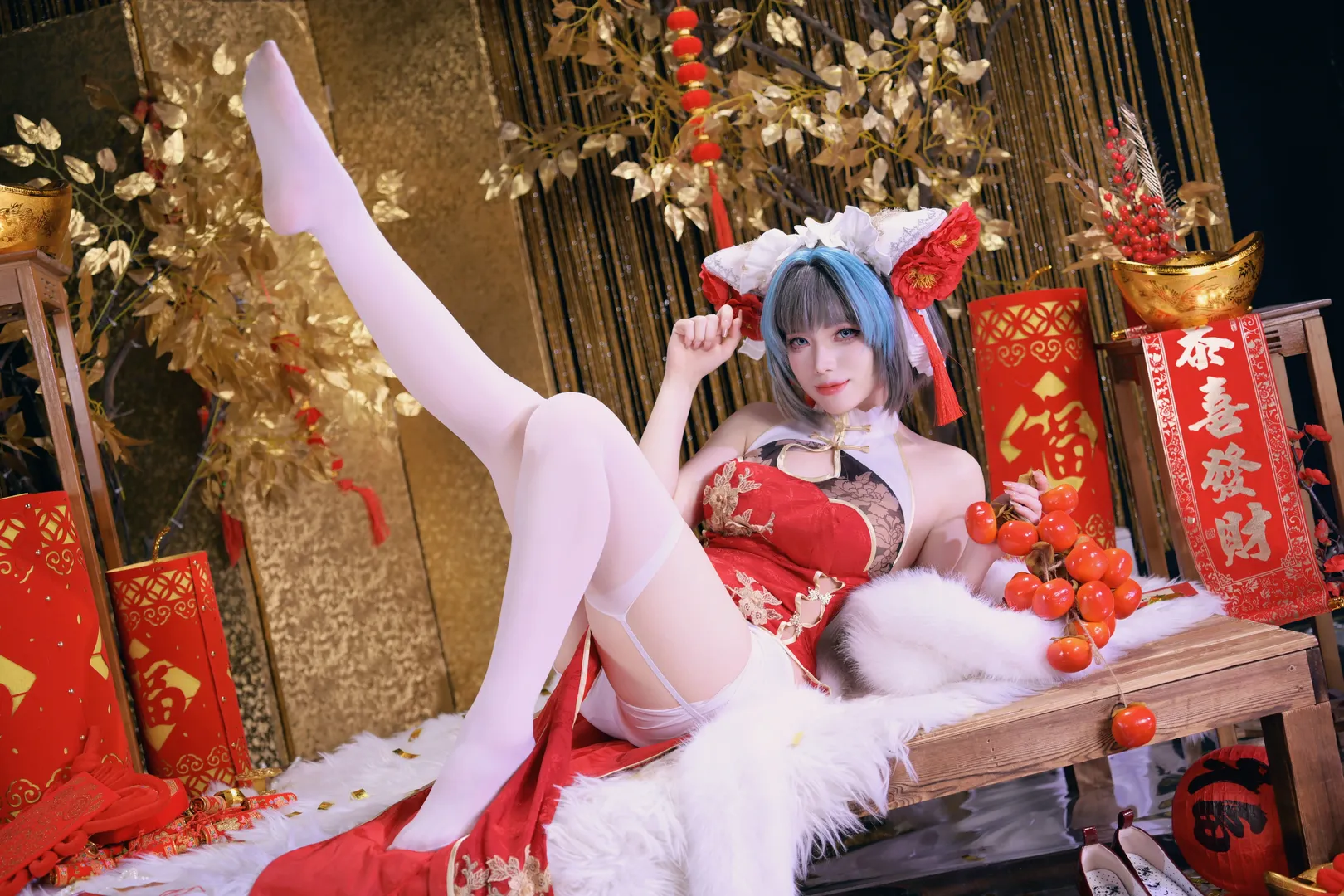 Cheshire Cosplay, Azur Lane, Anime cosplay, Cosplay photography, New Year Qipao - Image 8
