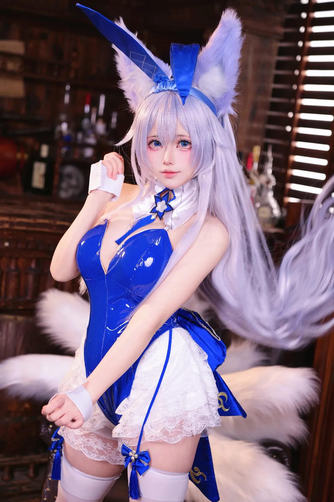 二次元摄影, 碧蓝航线, cosplay正片, 信浓cos, 复古吧台写真 - 第7张