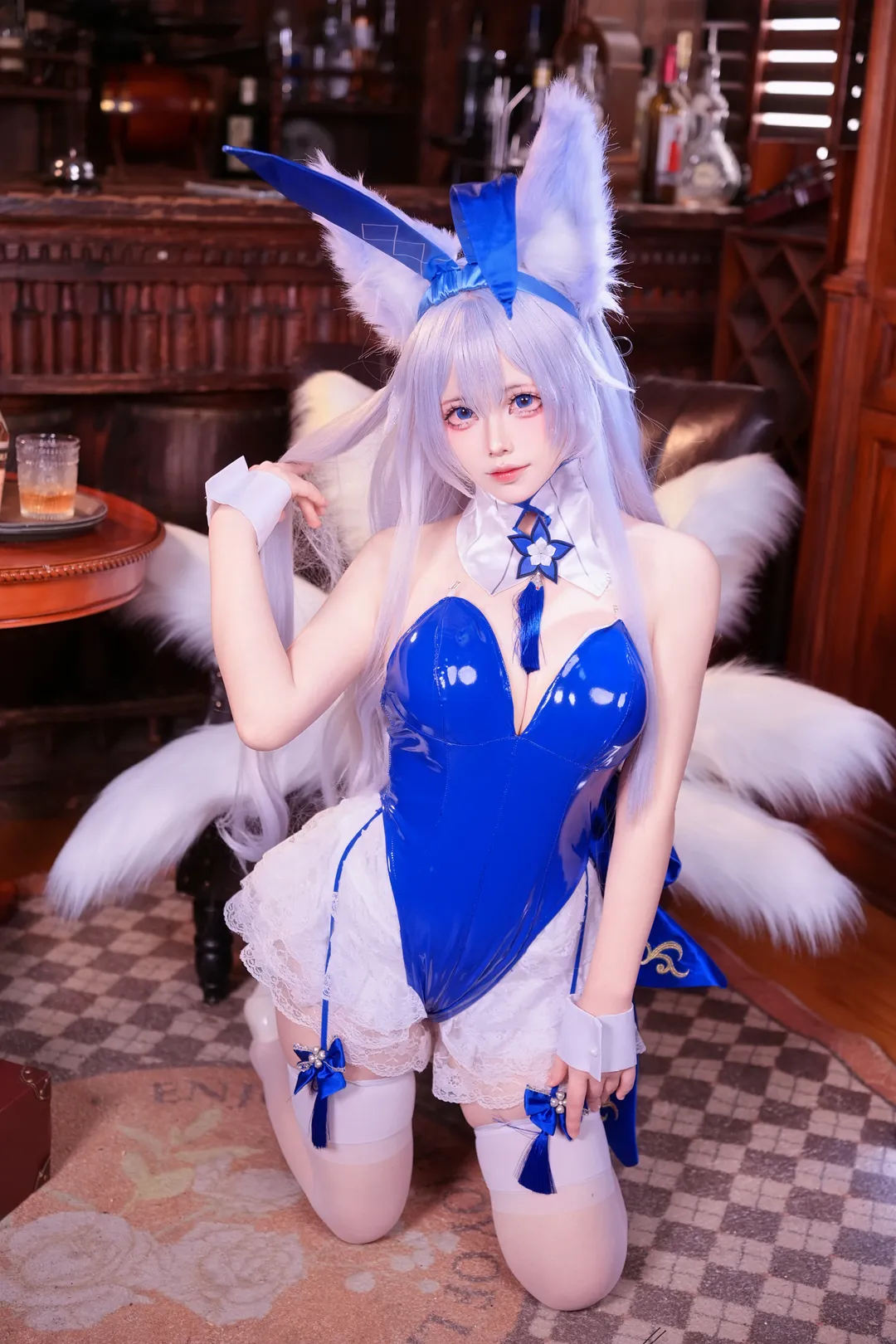 二次元摄影, 碧蓝航线, cosplay正片, 信浓cos, 复古吧台写真 - 第9张