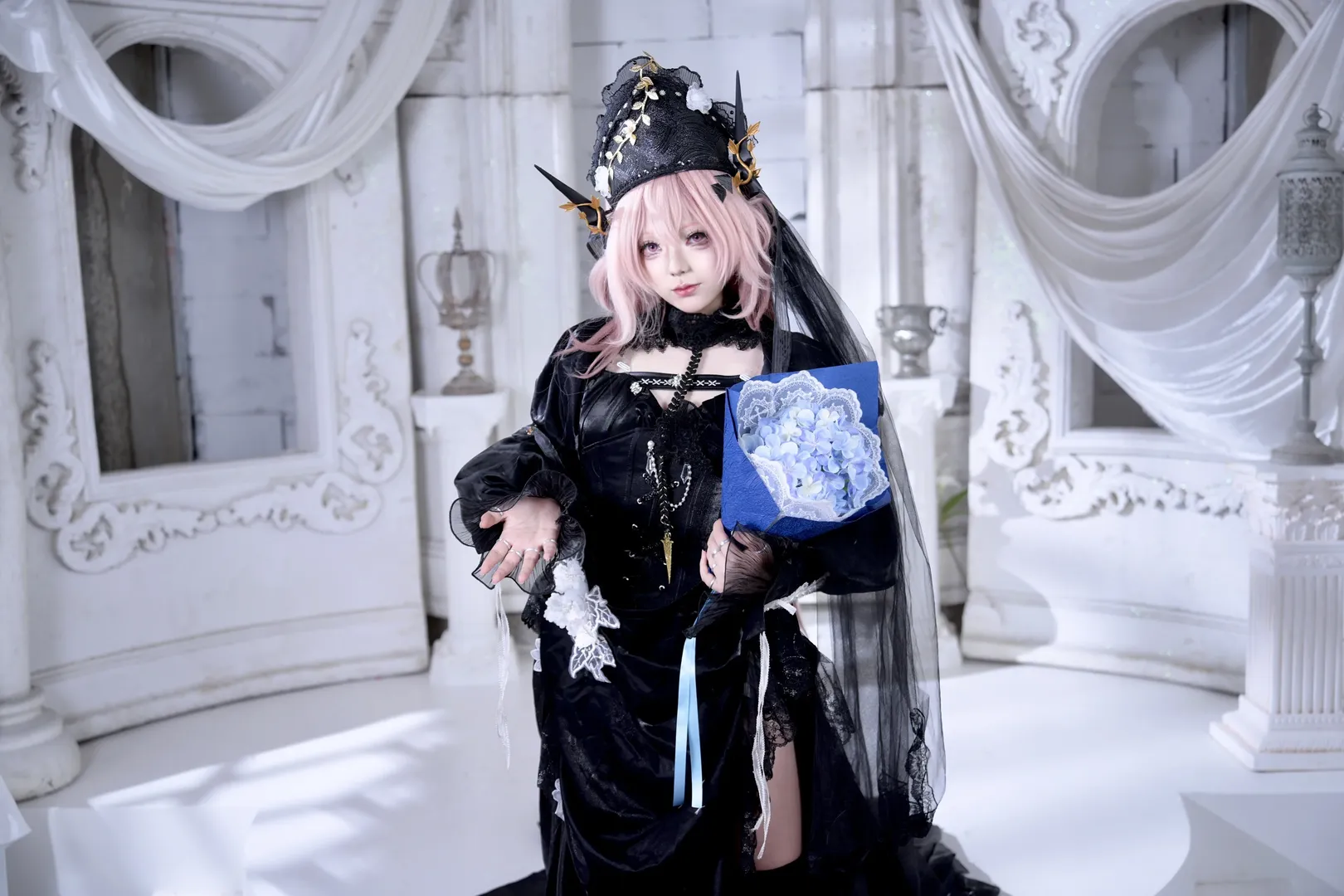 cosplay, 明日方舟, 人像摄影, 哥特风服装, 特蕾茜娅cos - 第9张